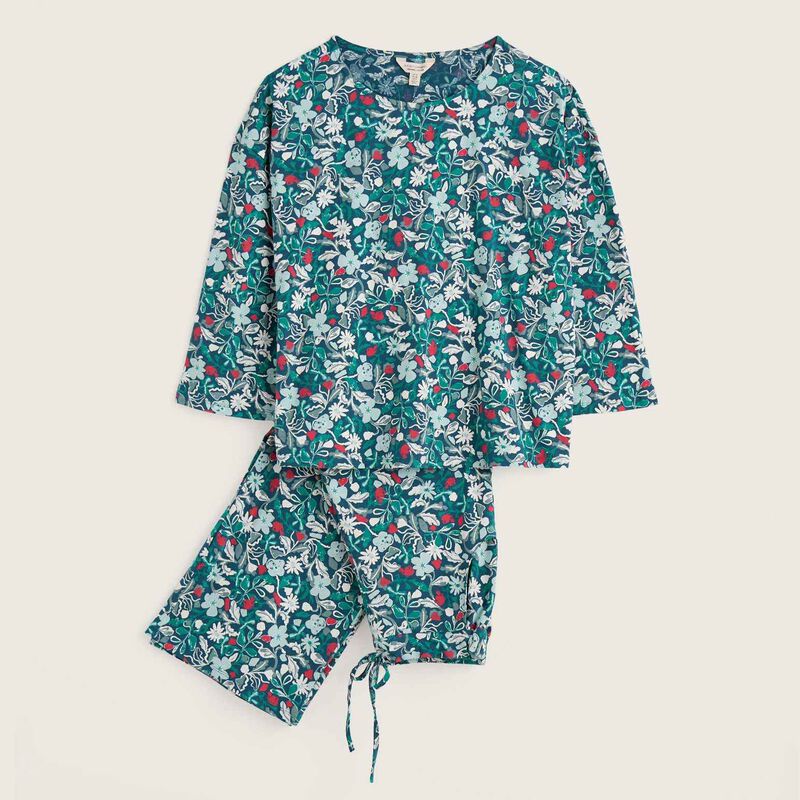 Seasalt Cornwall Tree Shadow Pyjamas - Winding Meadow Storm image number 3